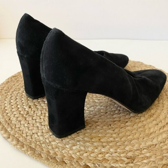 VINTAGE Suede Heels in Black - 9.5 - Picture 5 of 16